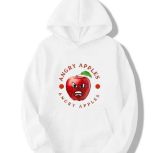 anger apple white hoodie