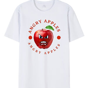 Angry Apple Logo T-Shirt (White)